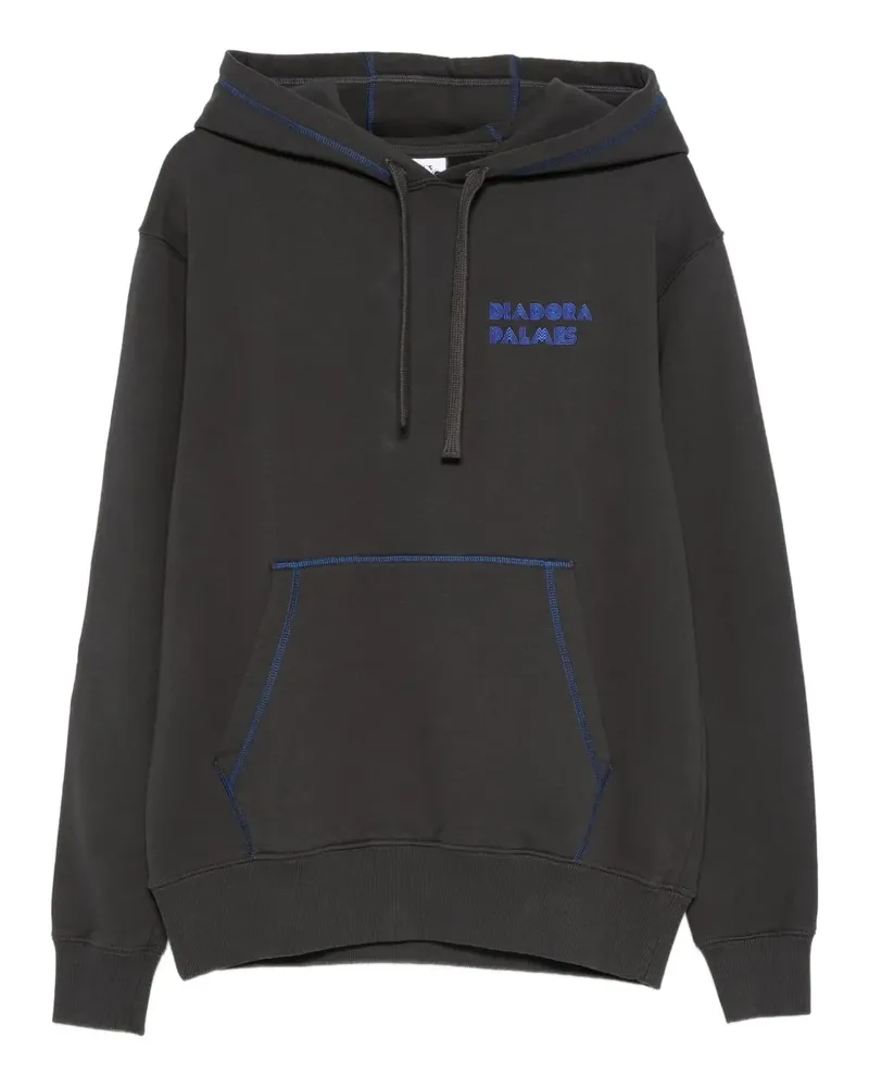 Diadora Hoodie mit Logo-Stickerei - Schwarz Schwarz