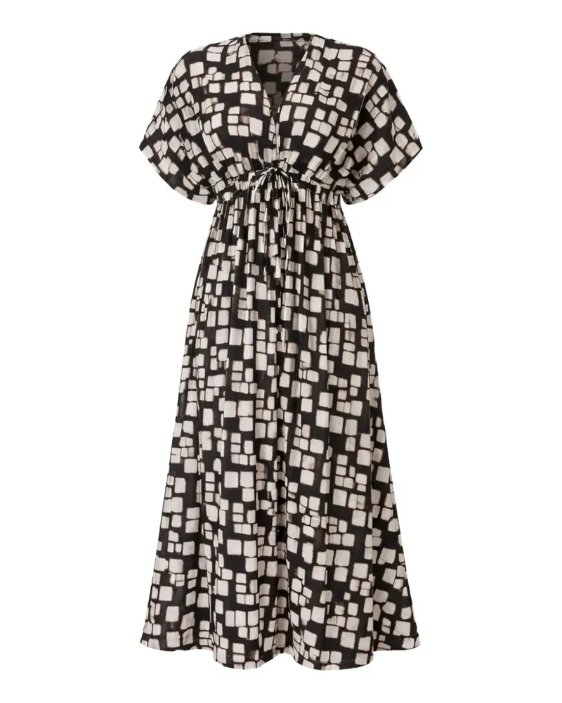 Max Mara Kleid mit Print - Schwarz Schwarz