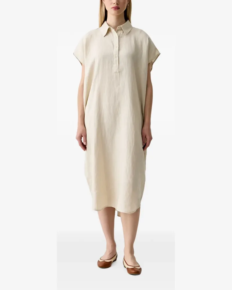 Benetton short-sleeved midi shirt dress - Nude Nude