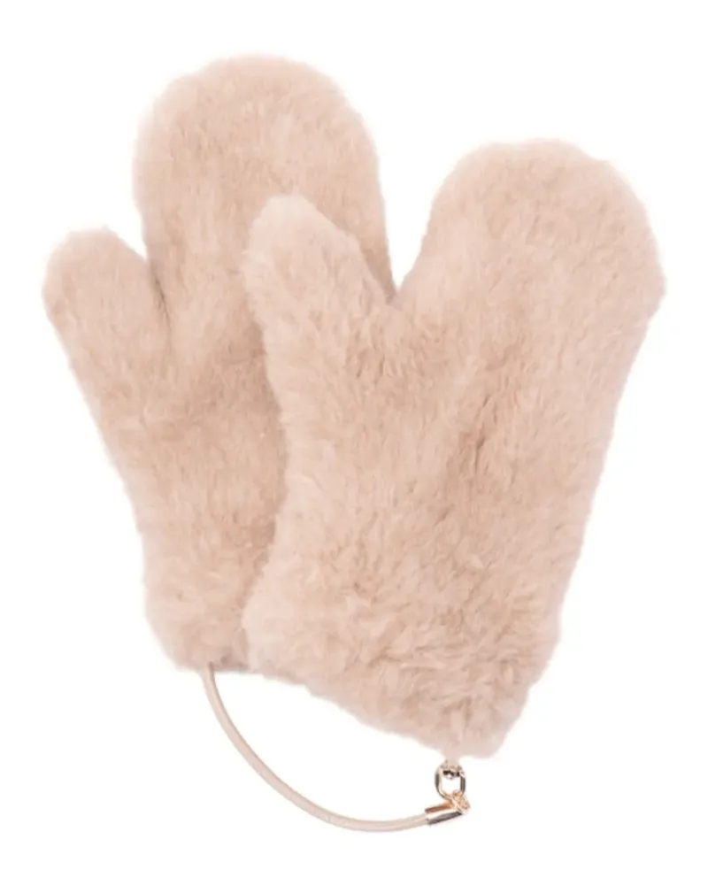 Max Mara strap-detail gloves - Nude Nude