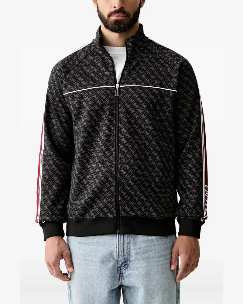 Guess Jacke mit Monogramm-Print - Schwarz Schwarz