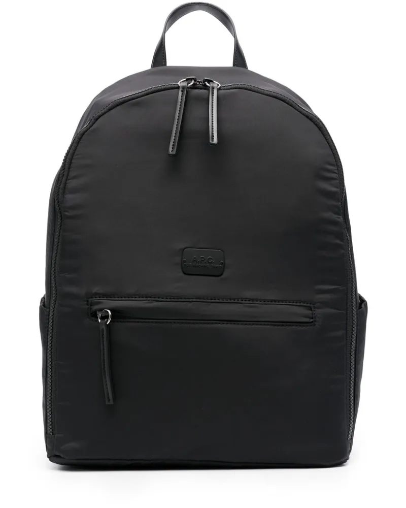A.P.C. Blake Rucksack mit Logo-Patch - Schwarz Schwarz