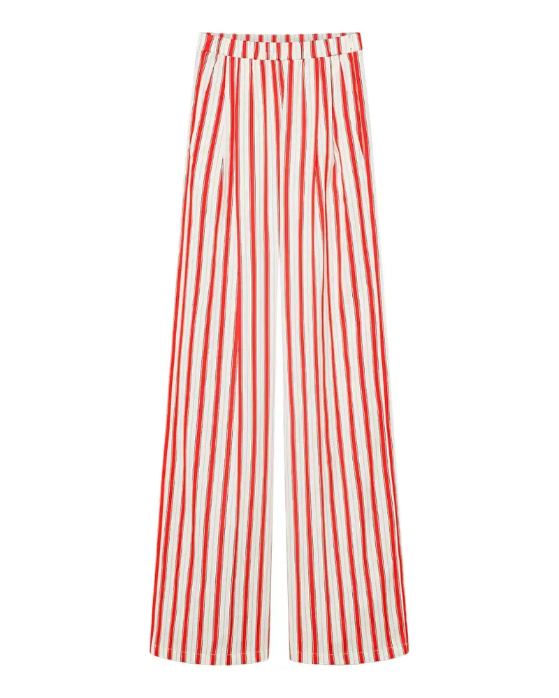 forte_forte striped trousers - Weiß Weiß