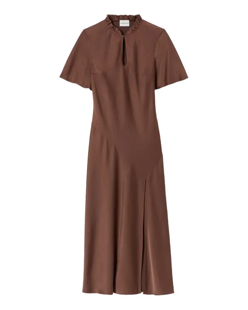 Claudie Pierlot Gerüschtes Kleid mit Cut-Out - Braun Braun