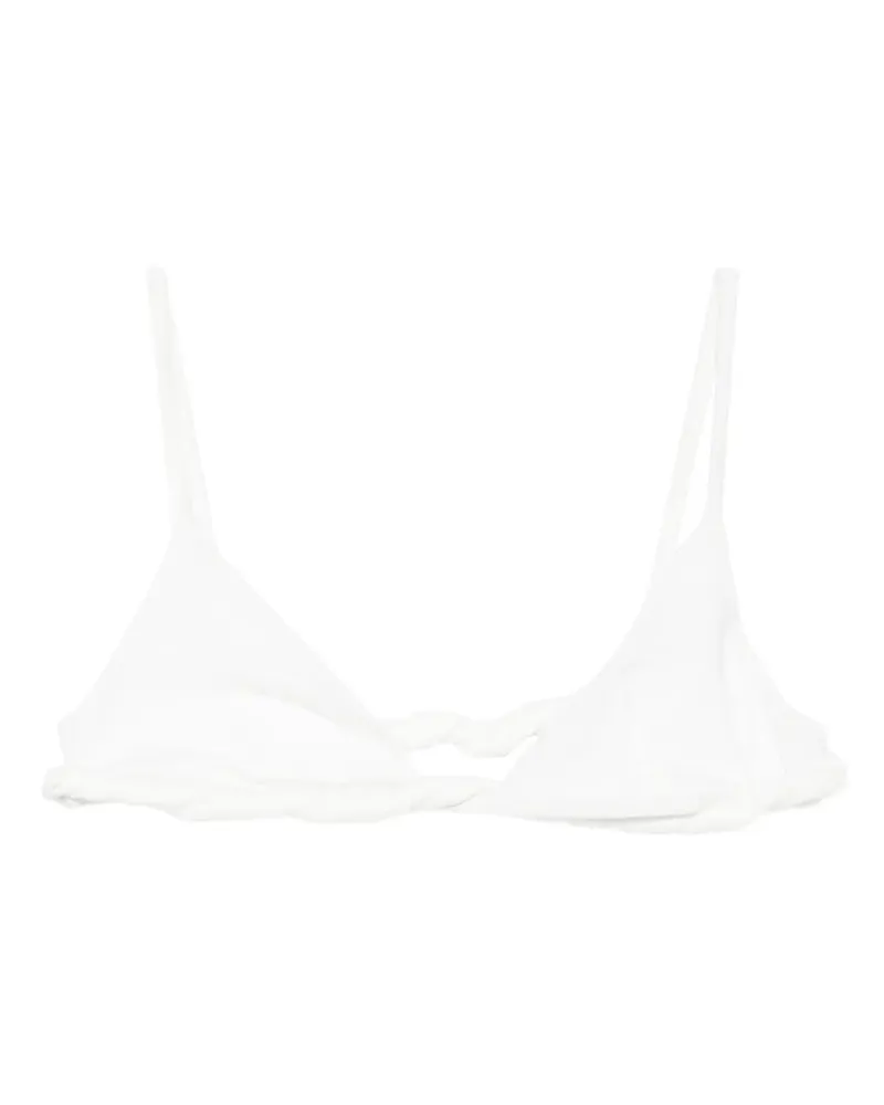 Christopher Esber rolled-up bikini top - Weiß Weiß