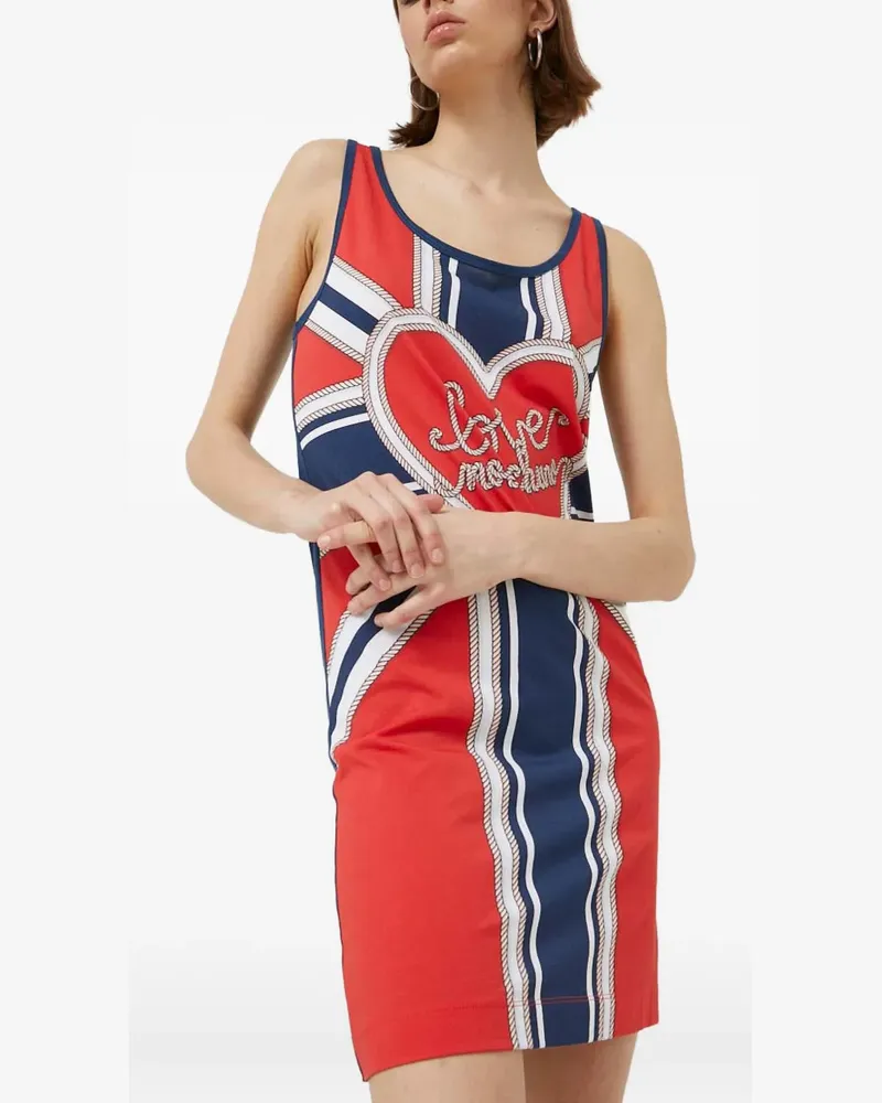 Moschino heart-print mini dress - Rot Rot