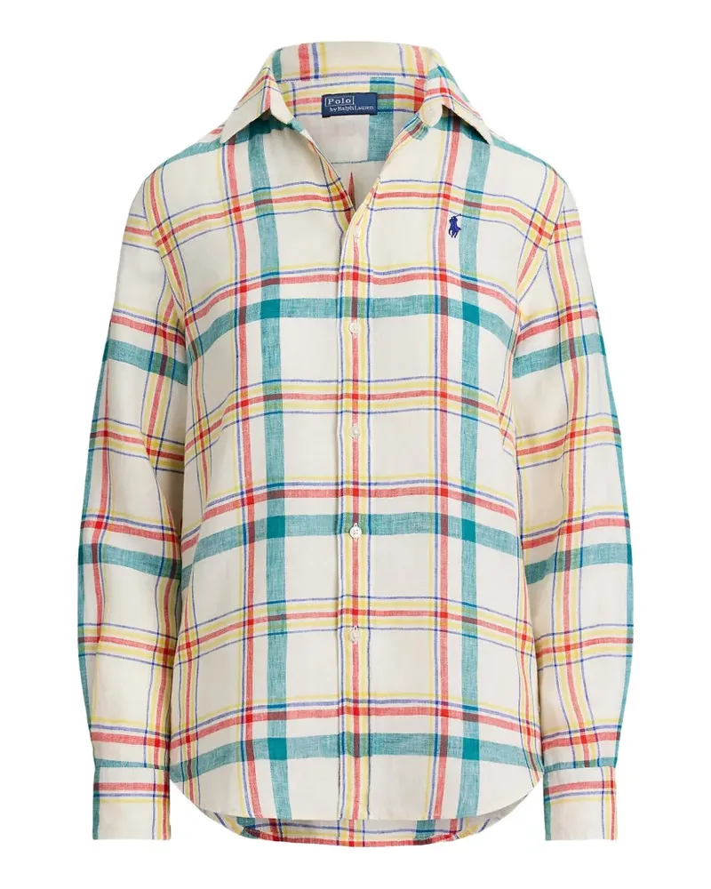 Ralph Lauren check-pattern shirt - Weiß Weiß