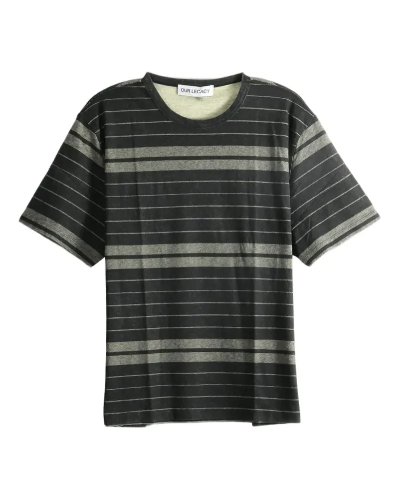 Our Legacy stripe-print T-shirt - Schwarz Schwarz