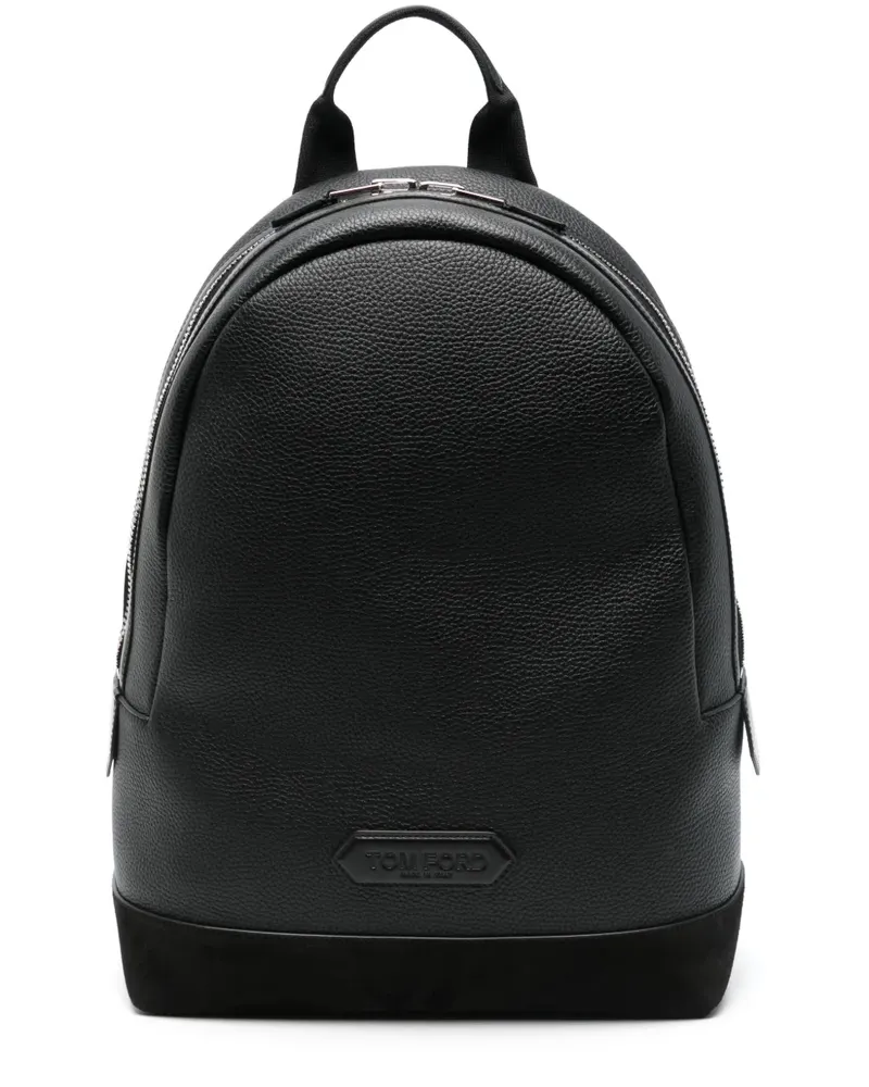 Tom Ford Rucksack aus strukturiertem Leder - Schwarz Schwarz