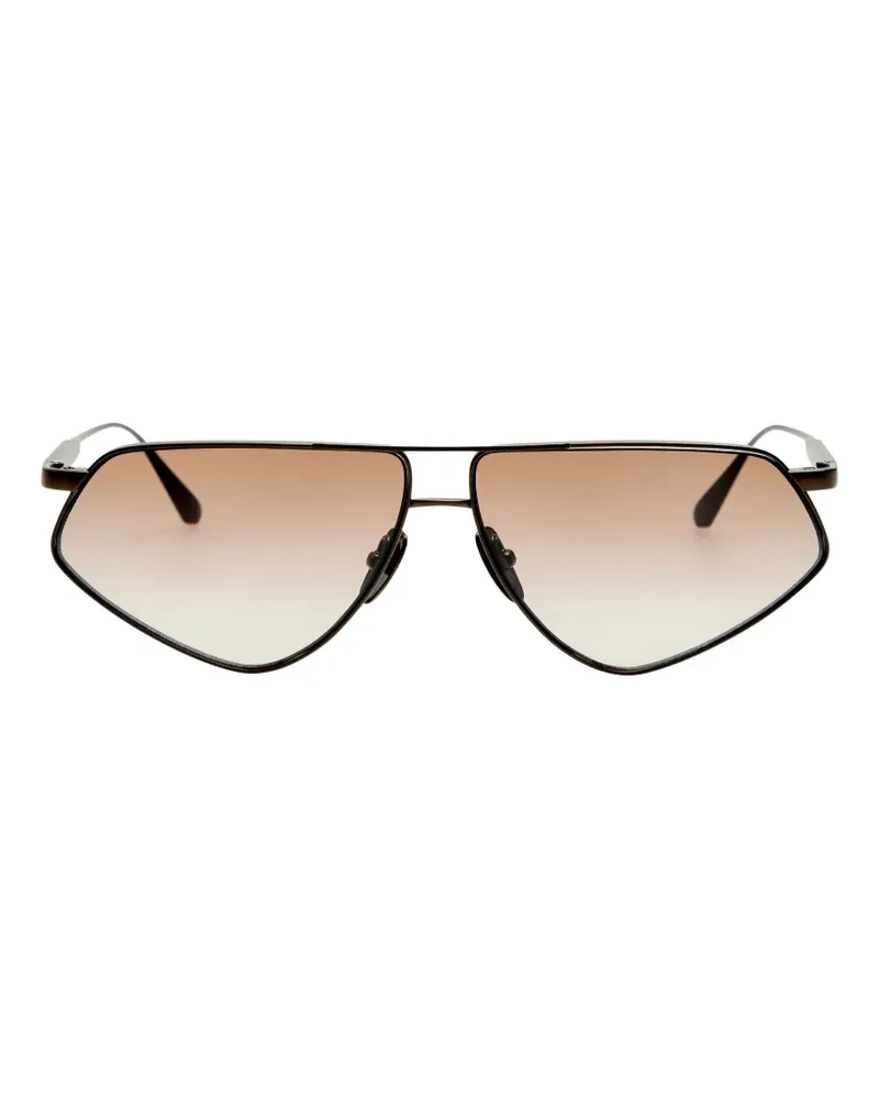 Linda Farrow Tarian geometric-frame sunglasses - Braun Braun