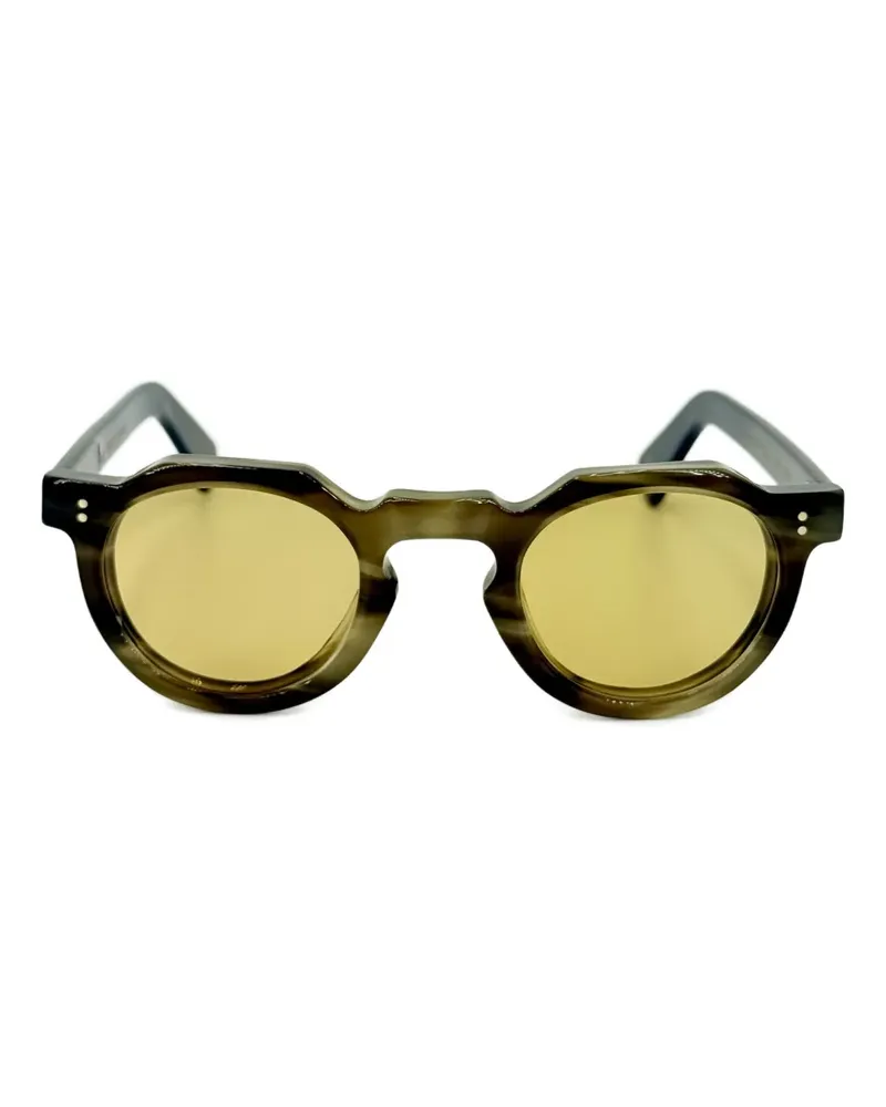 Lesca Crown Sonnenbrille mit rundem Gestell - Braun Braun