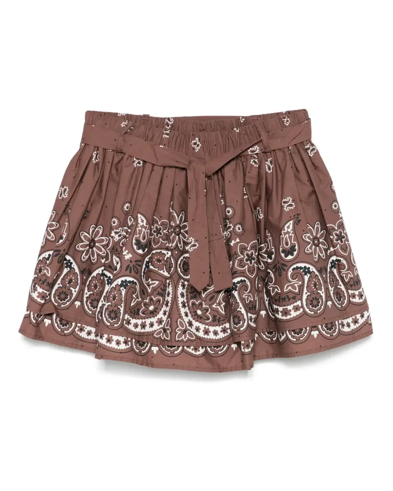 Maje Shorts mit Bandana-Print - Braun Braun
