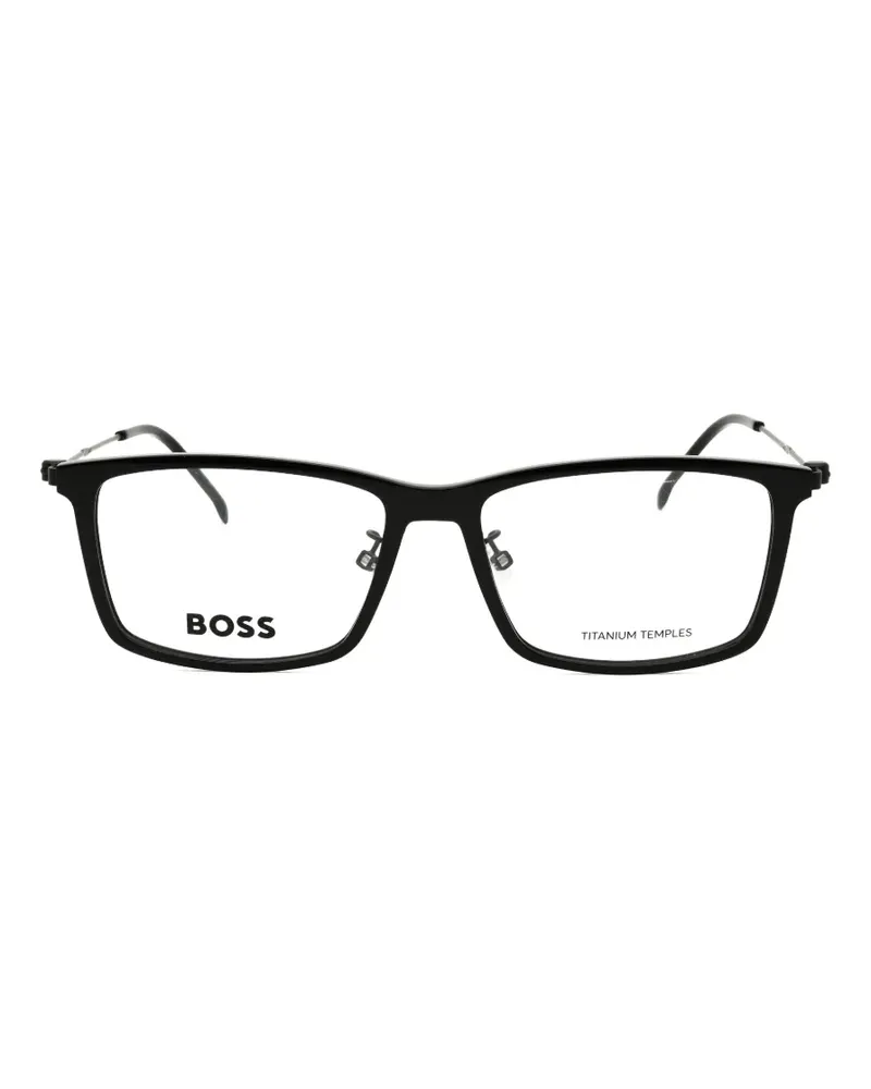 HUGO BOSS rectangular-frame glasses - Schwarz Schwarz