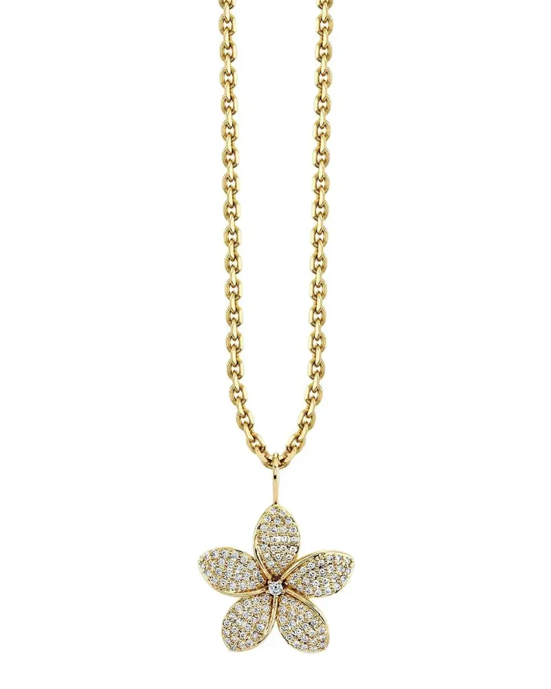 Sydney Evan Große 14kt Pulmerica Gelbgoldhalskette mit Diamant Gold