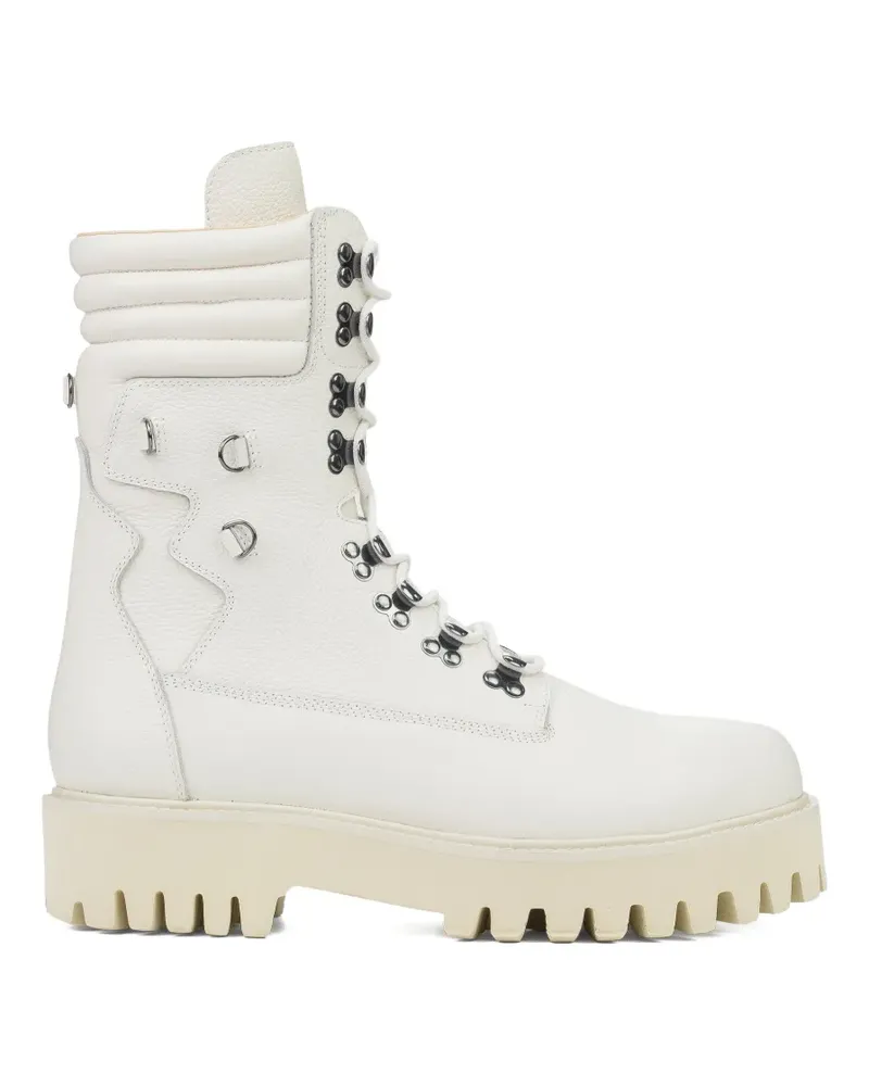 WHO DECIDES WAR quilted field boots - Weiß Weiß
