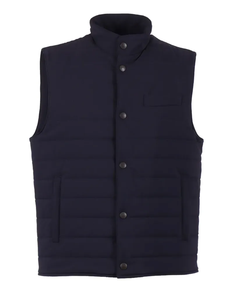 Fay buttoned quilted travel vest - Blau Blau