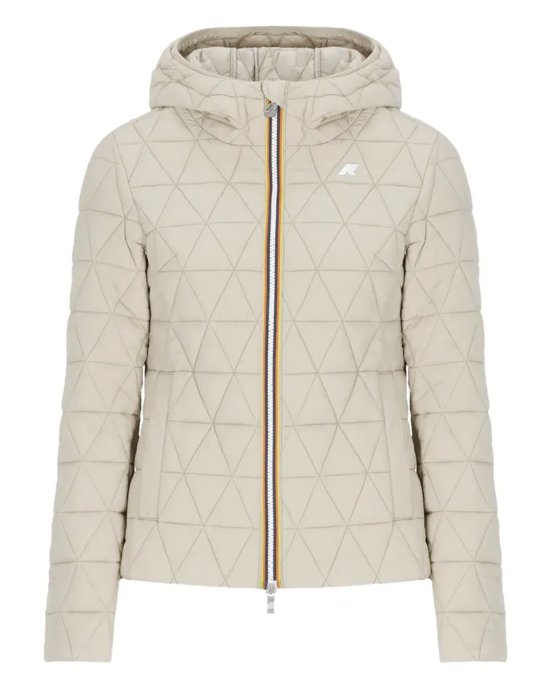 K-Way Lil Diamond quilted-design jacket - Nude Nude