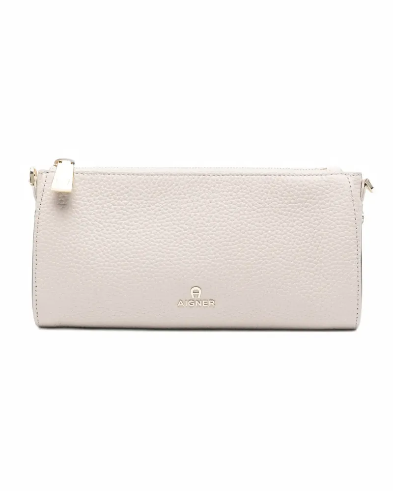 Aigner Ivy pebbled clutch bag - Blau Blau