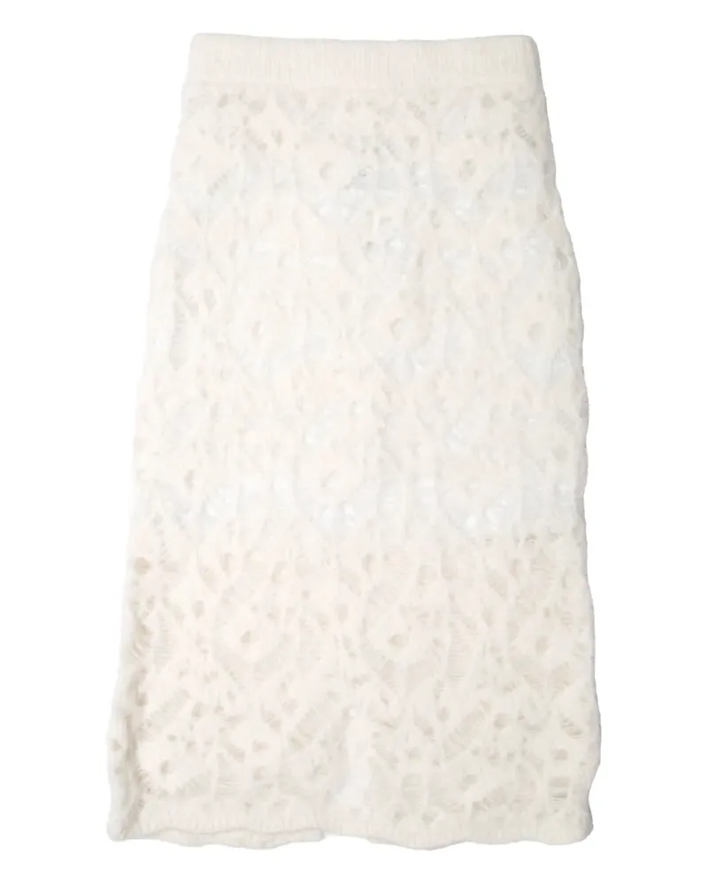 Muller of Yoshiokubo open-work knit skirt - Weiß Weiß