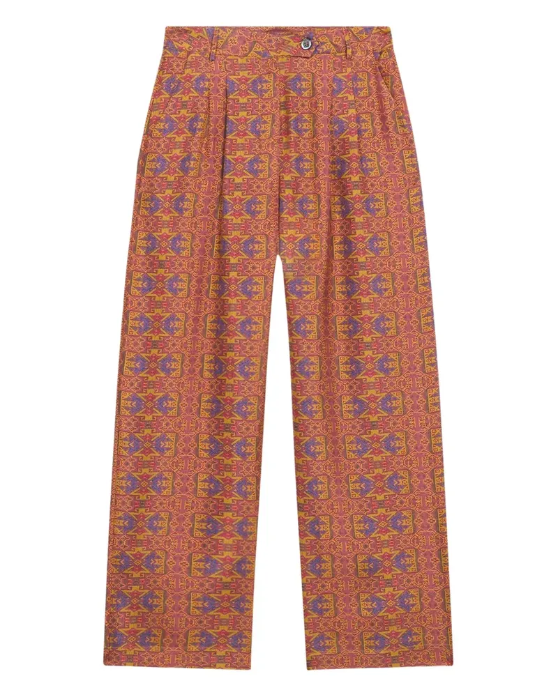 Pierre-Louis Mascia Cialda Hose mit geometrischem Muster - Orange Orange