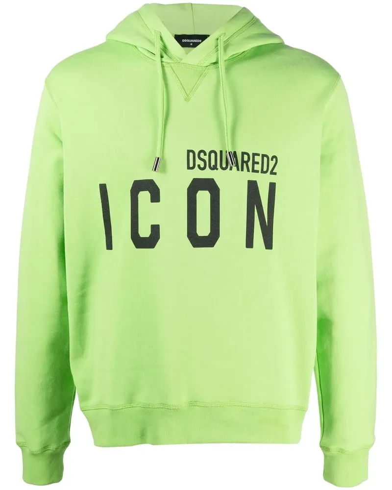 Dsquared2 Hoodie mit "Icon"-Print - Grün Grün