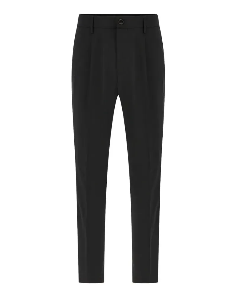 CRUNA Plissierte Tapered-Hose - Schwarz Schwarz