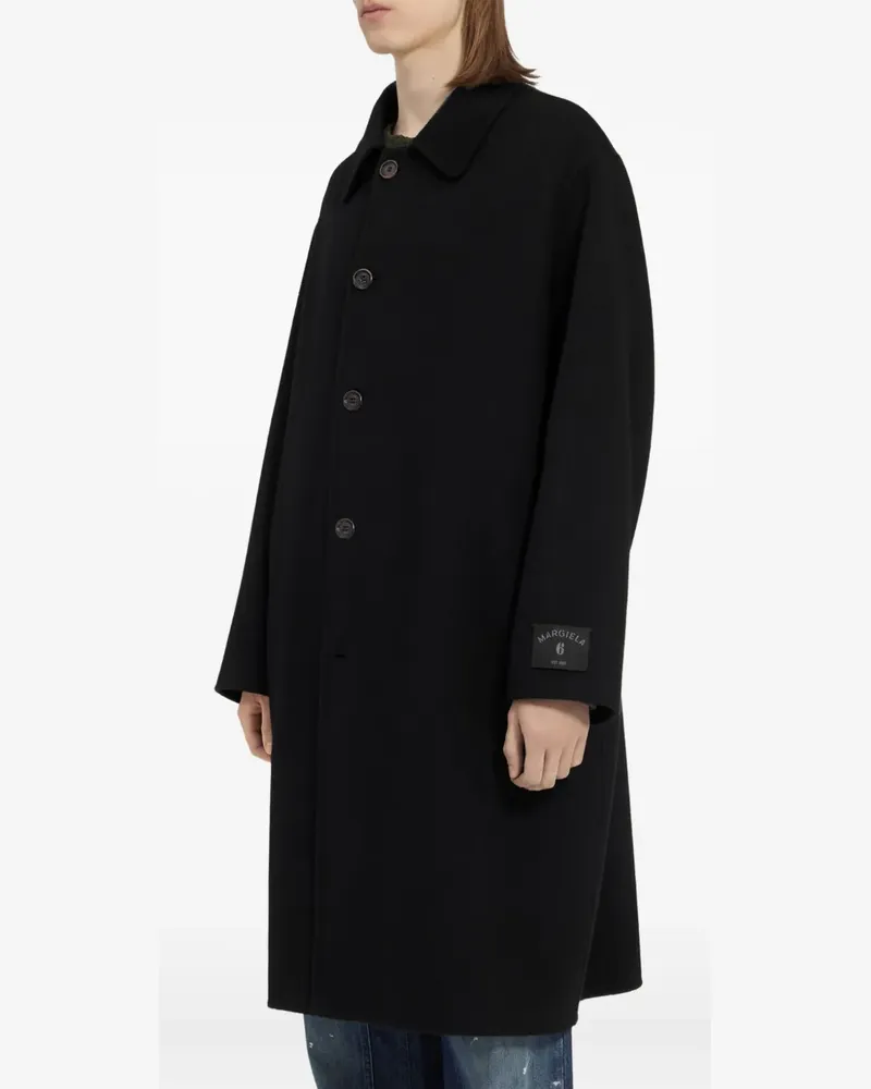 Maison Margiela Doubleface-Wollmantel - Schwarz Schwarz