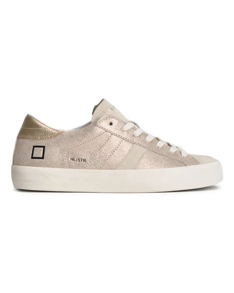 D.A.T.E. Hill Low Sneakers mit Glitter-Einsatz - Nude Nude