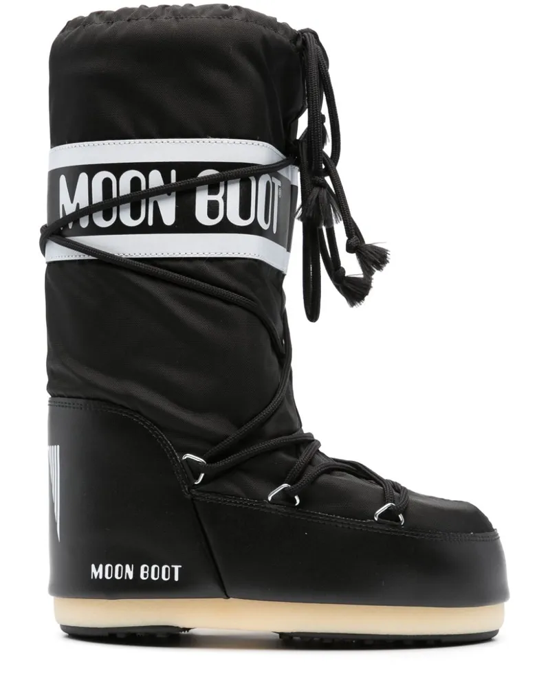 Moon Boot Wasserfeste Icon Stiefel - Schwarz Schwarz
