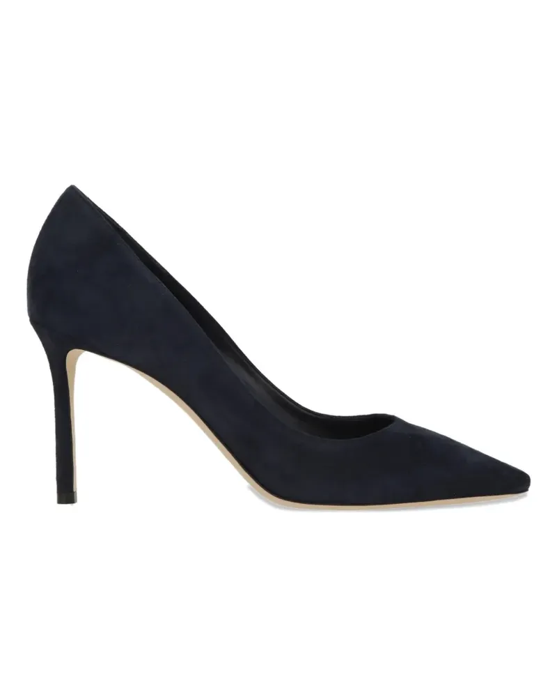 Jimmy Choo Romy 85 pointed-toe suede pumps - Blau Blau