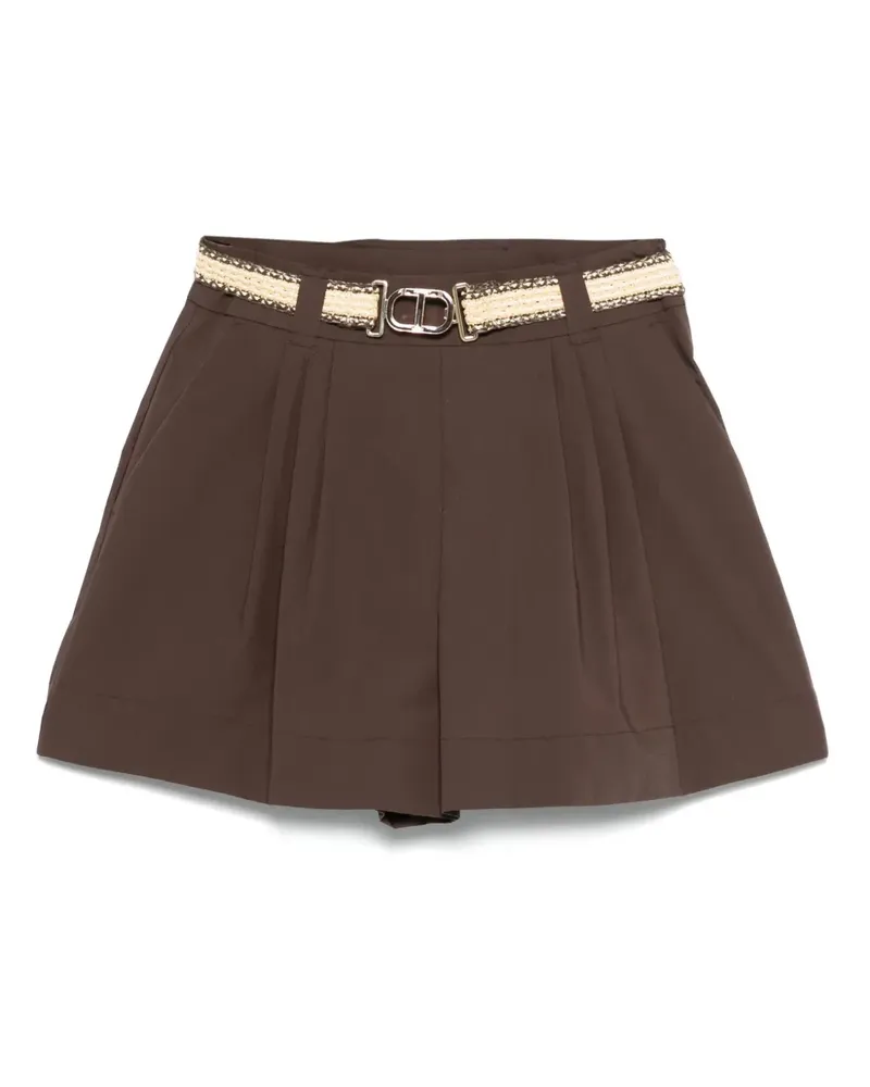 Twin-Set Shorts aus Popeline - Braun Braun