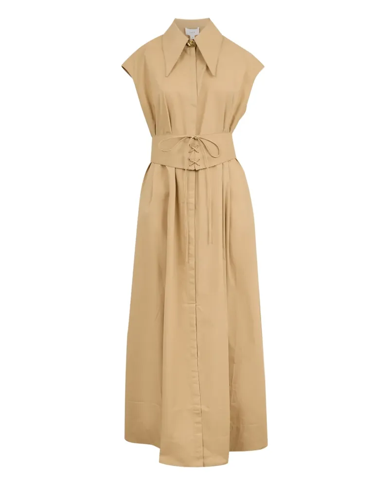 Clea Callista belted midi dress - Nude Nude