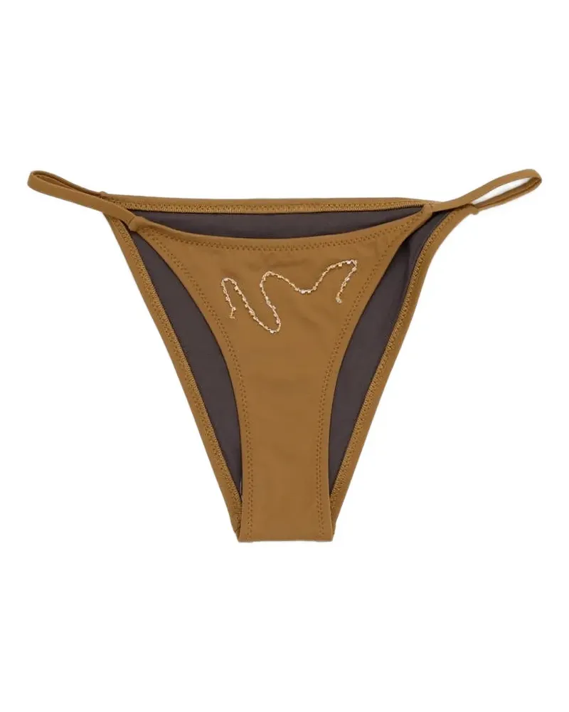 Paloma Wool Sharpie bead-embellished bikini bottoms - Braun Braun