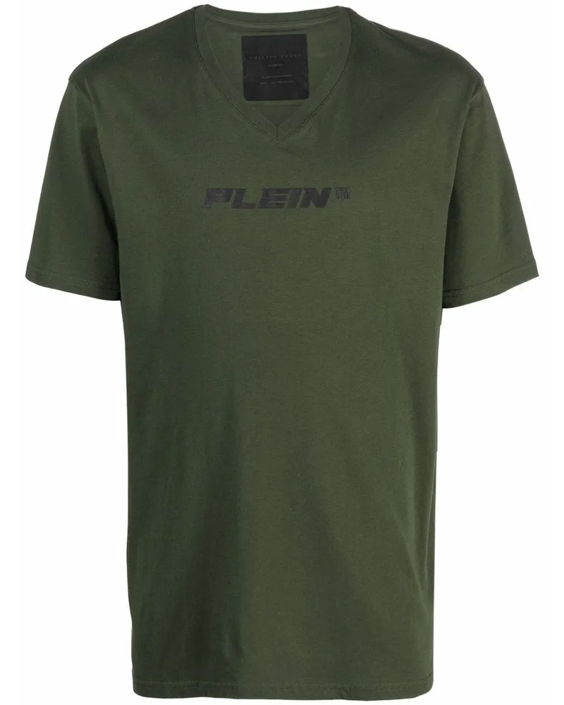 Philipp Plein T-Shirt mit V-Ausschnitt - Grün Grün