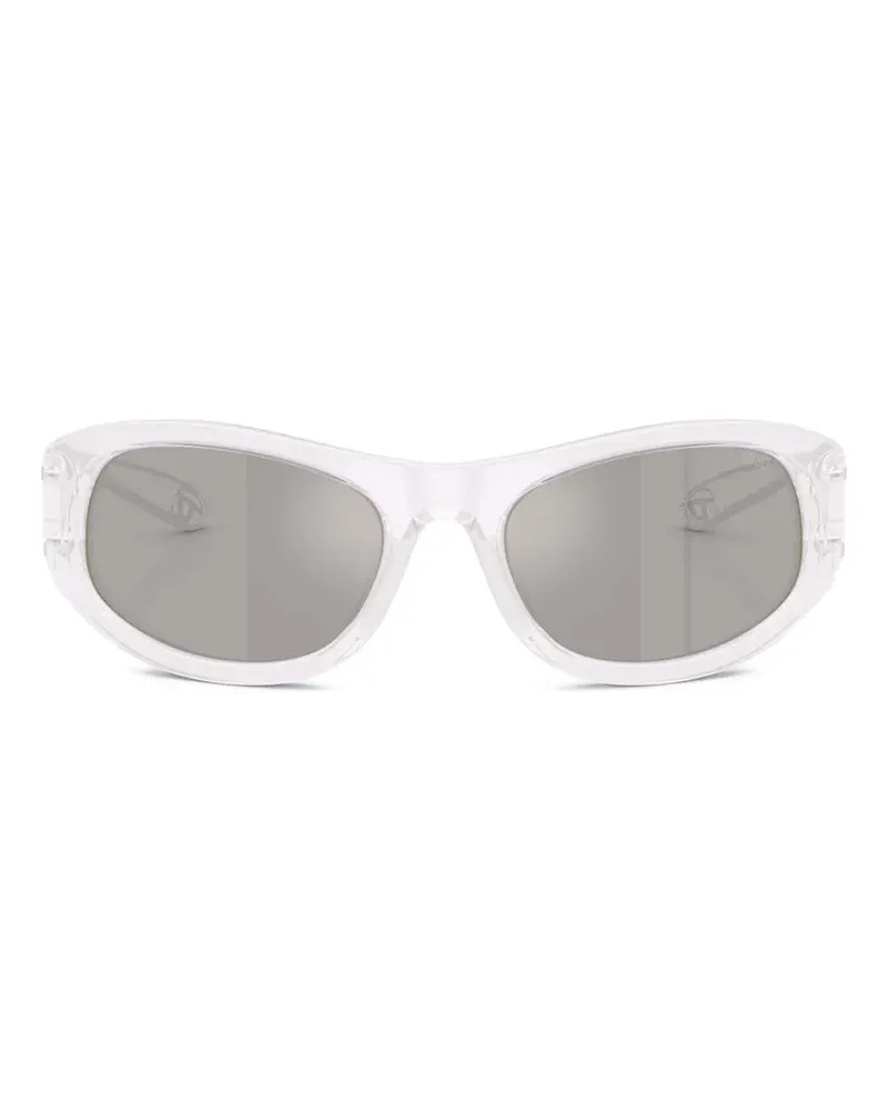Diesel Sonnenbrille mit ovalem Gestell - Weiß Weiß