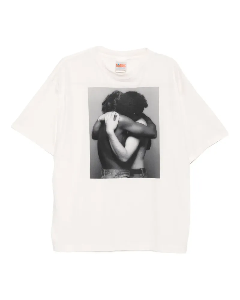 SAINT MXXXXXX T-Shirt mit Logo-Print - Nude Nude