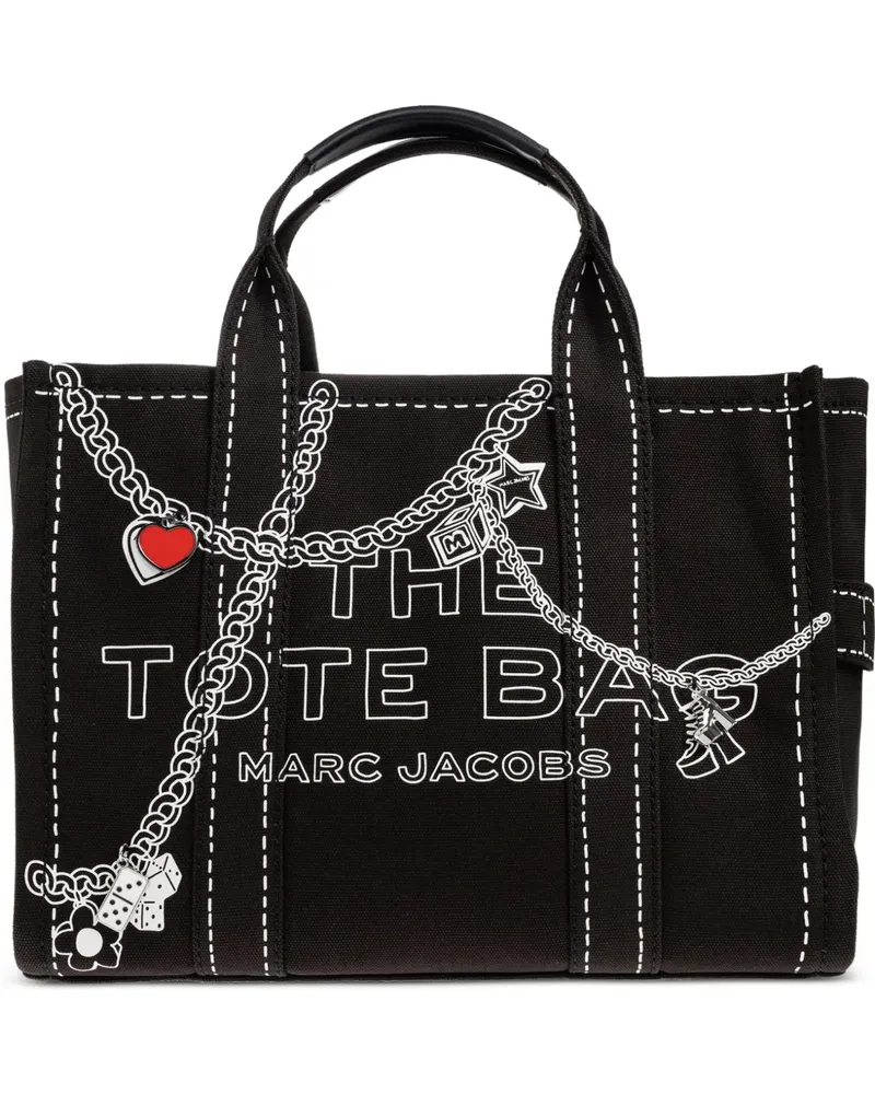 Marc Jacobs Handtasche mit Ketten-Print - Schwarz Schwarz