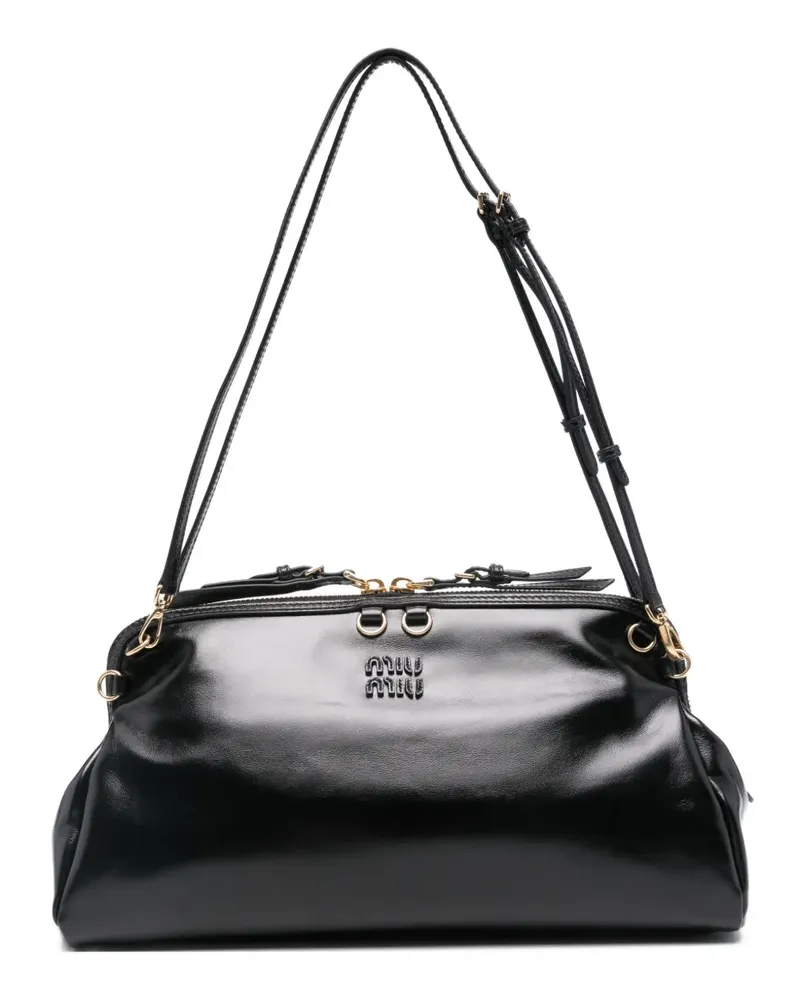 Miu Miu Softy leather shoulder bag - Schwarz Schwarz