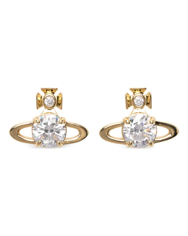 Vivienne Westwood Reina crystal-embellished earrings - Gold Gold