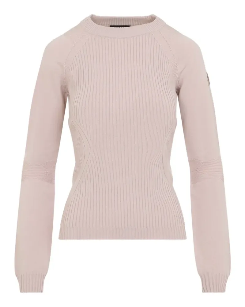 Moncler ribbed-knit raglan-sleeve sweater - Rosa Rosa