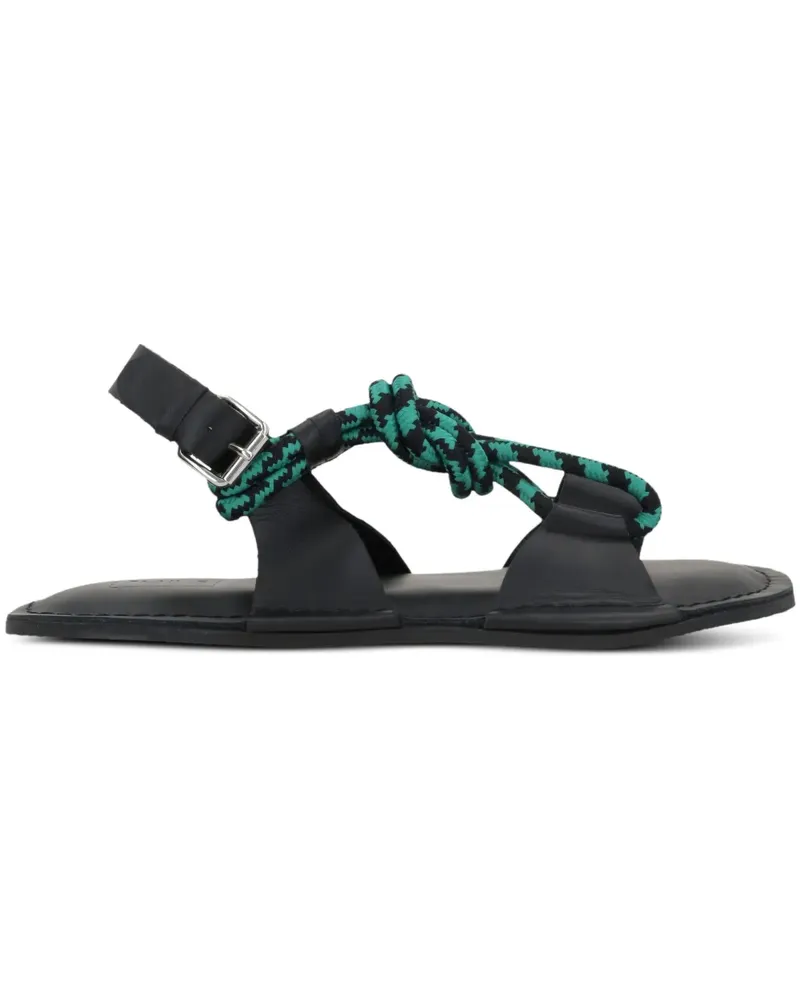 PLAN C Sandalen aus Leder - Schwarz Schwarz