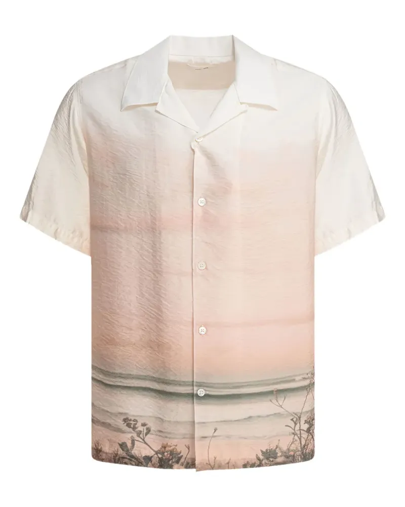 NN 07 Hemd mit Meerestiere-Print - Rosa Rosa