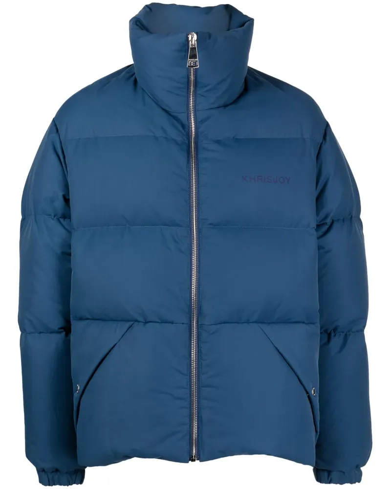 KHRISJOY Gefütterte Jacke mit Logo-Print - Blau Blau