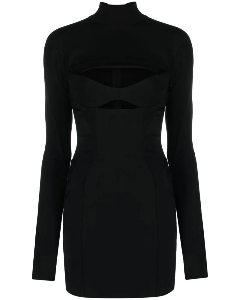 Thierry Mugler Minikleid mit Cut-Out - Schwarz Schwarz