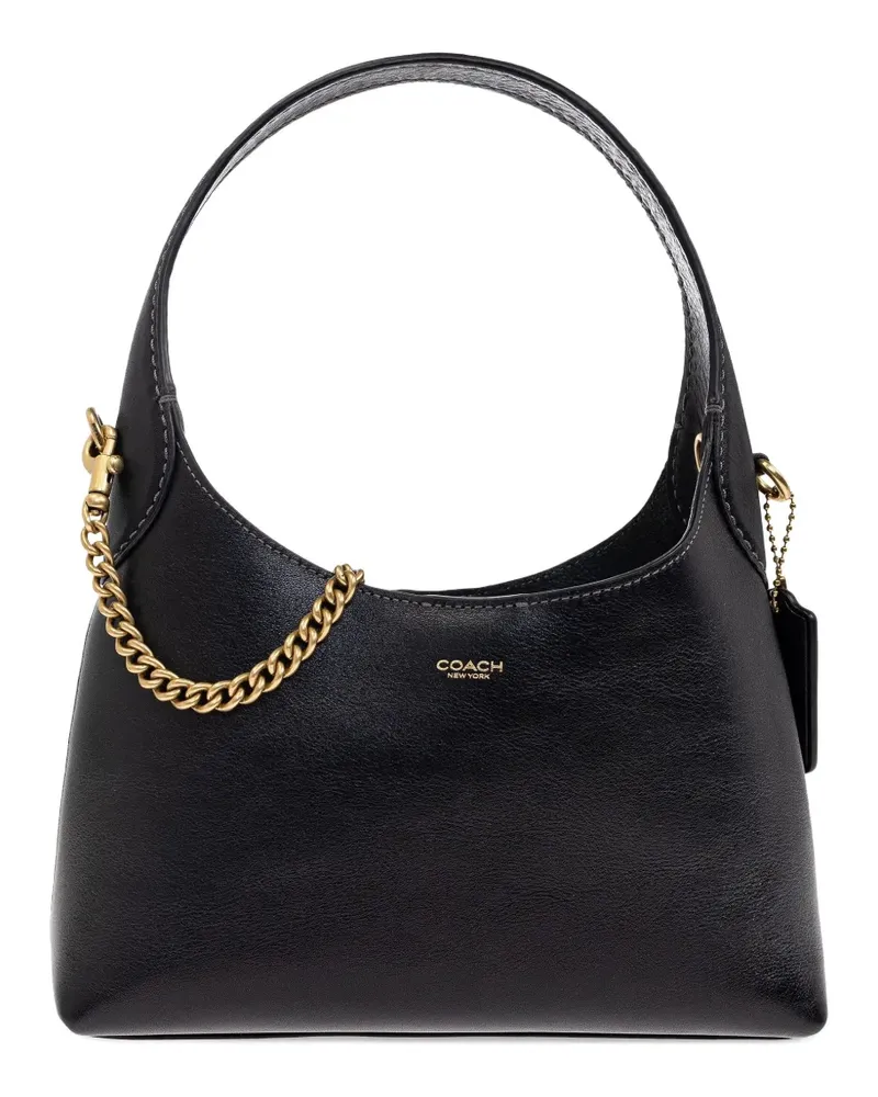 Coach Brooklyn Tote Bag 23cm mit Kettendetail - Schwarz Schwarz