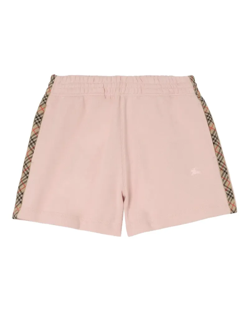 Burberry Check-trim cotton shorts - Rosa Rosa