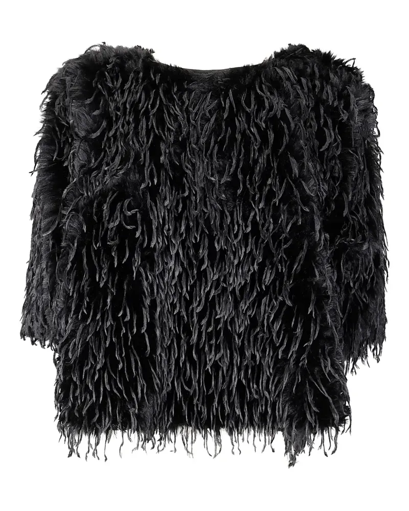 Stefano Mortari fringed top - Schwarz Schwarz