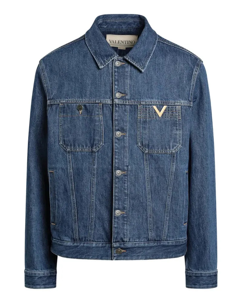 Valentino Garavani denim jacket with VGold - Blau Blau