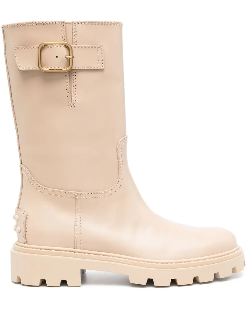 TOD'S Stiefel mit Schnalle - Nude Nude
