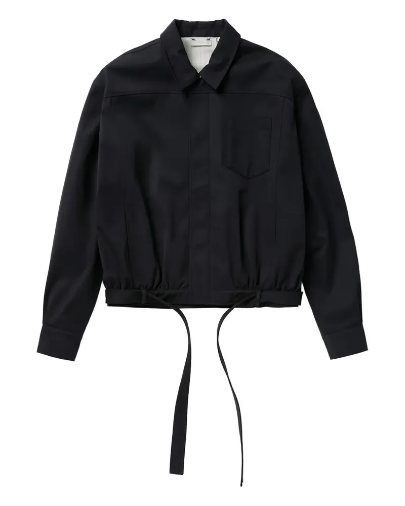 1989 STUDIO Hemdjacke mit Gürtel - Blau Blau